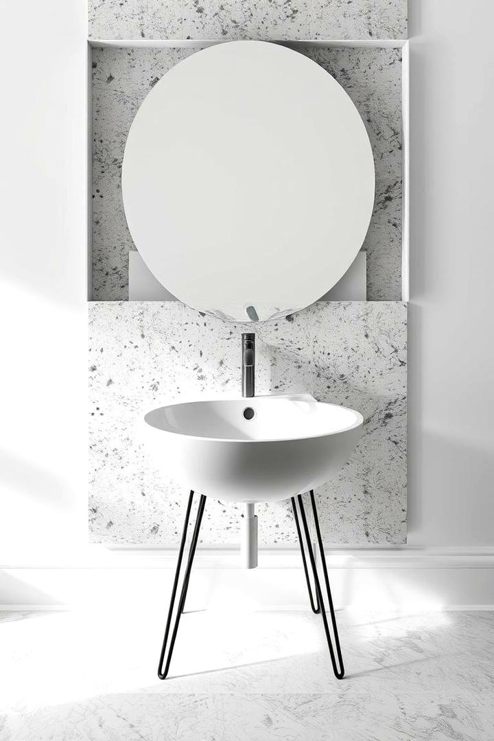 Minimalist Freestanding Sink - 21 Modern Bathroom Decor Ideas