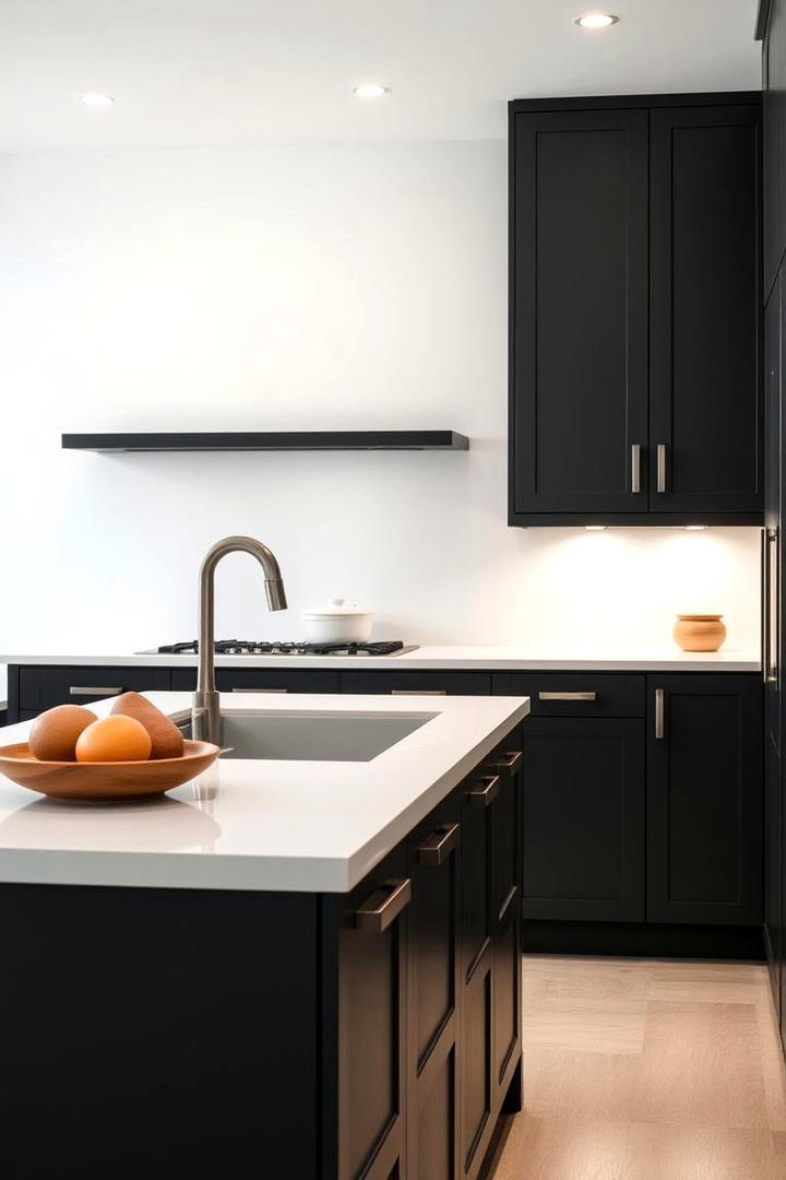 Minimalist Functionality - 21 Kitchens With Black Cabinets