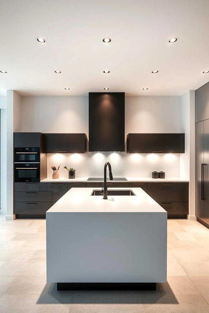 Minimalist LED Spotlighting - 30 Kitchen Island Lighting Ideas