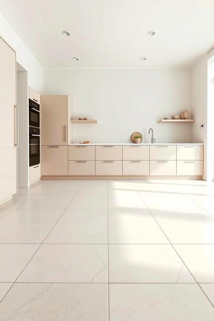 Minimalist Large Format Style - 21 Kitchen Floor Tile Ideas