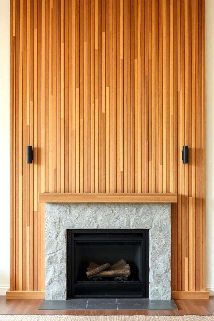 Minimalist Linear Harmony - 21 Wood Slat Accent Wall Ideas