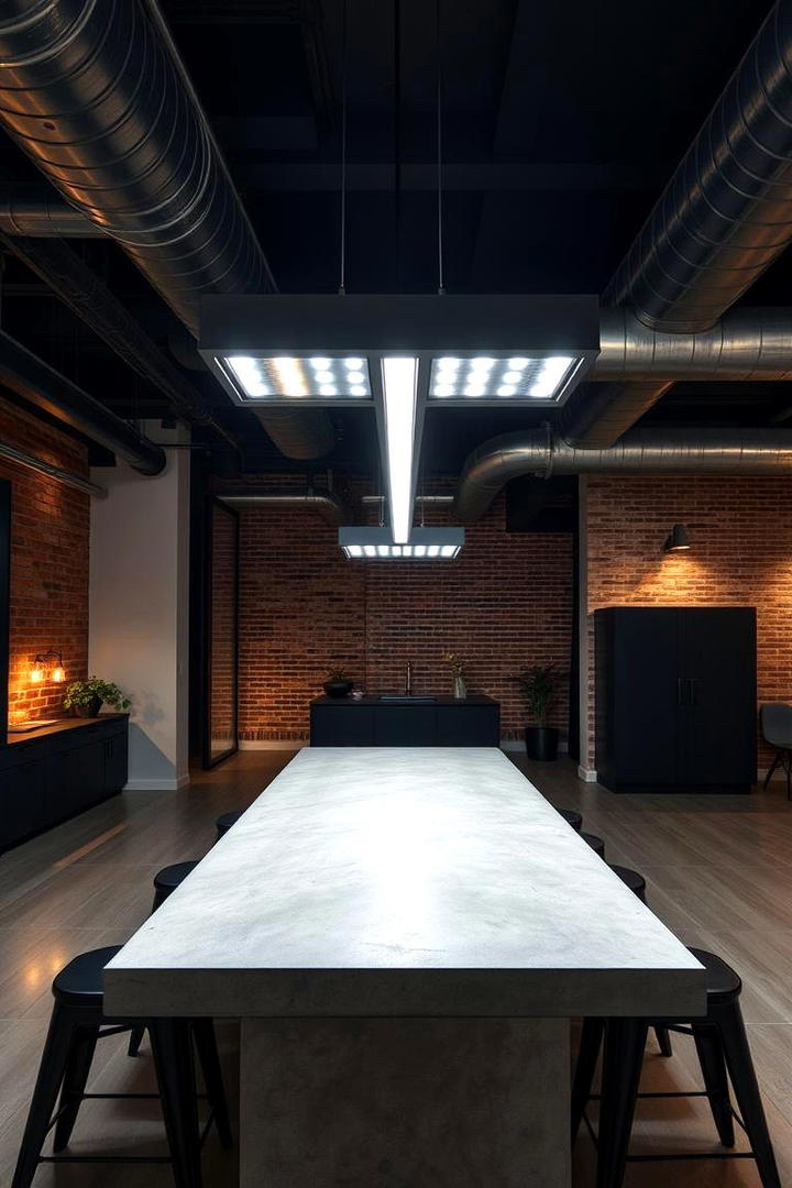 Minimalist Linear Light - 21 Dining Room Lighting Ideas