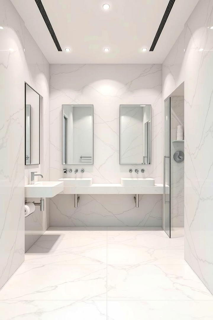 Minimalist Marble Bathroom Design - 30 Marble Bathroom Ideas