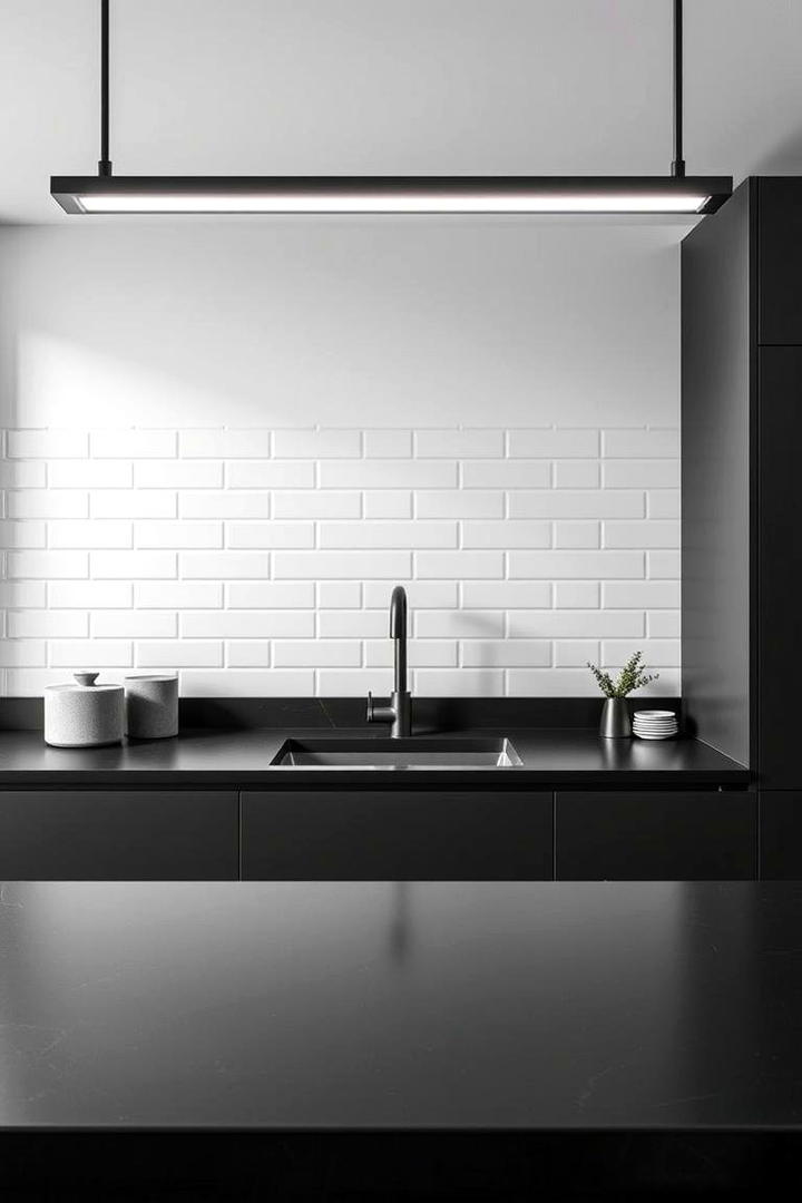 Minimalist Monochrome Counter Decor - 30 Kitchen Counter Decor Ideas