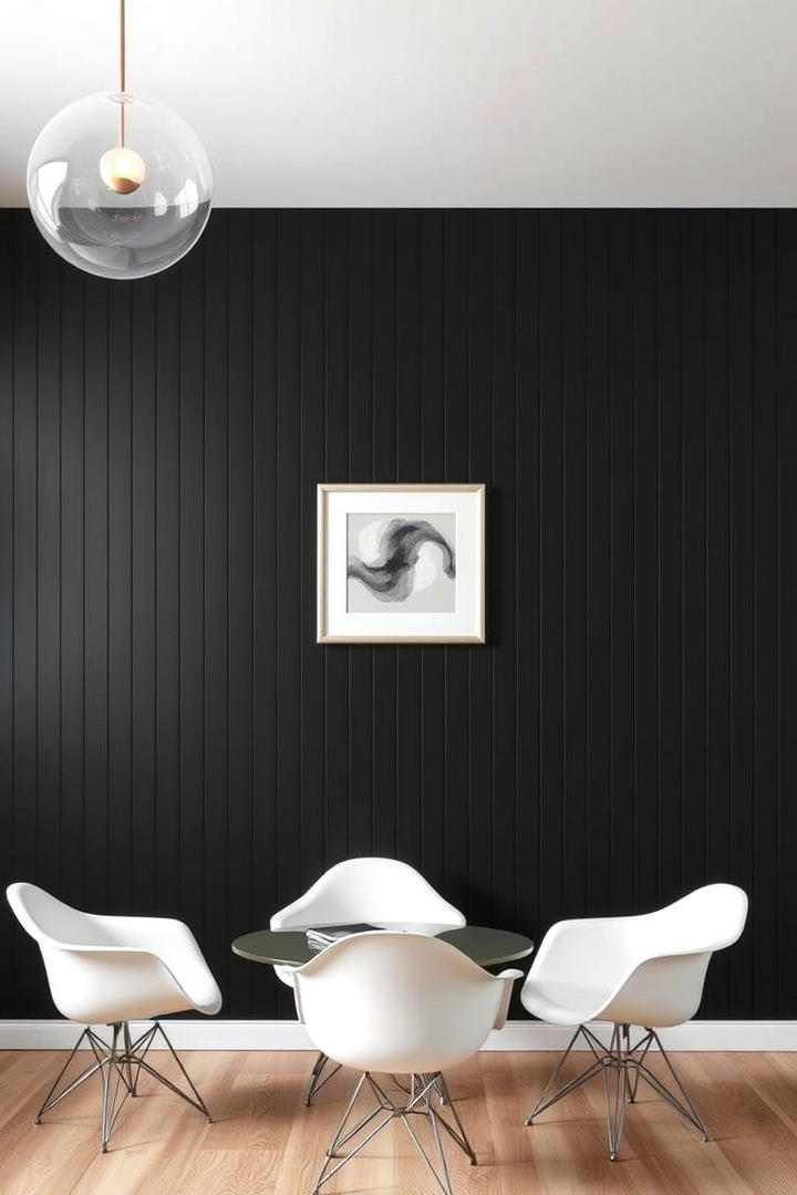 Minimalist Monochrome Walls - 30 Dining Room Accent Wall Ideas