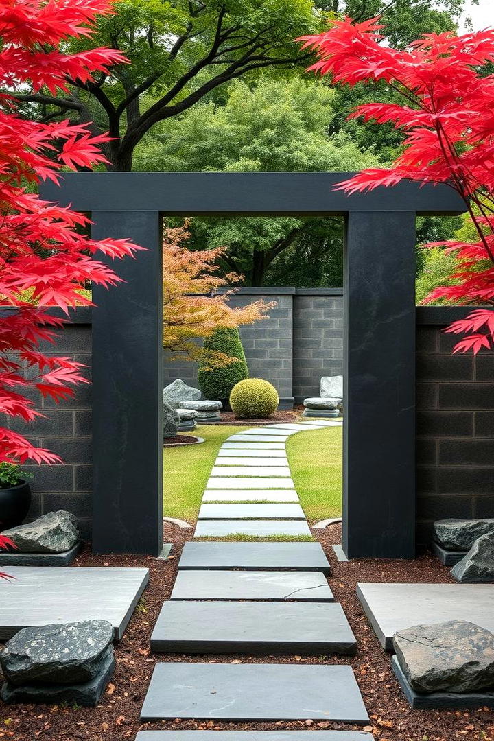 Minimalist Natural Slate - 30 garden gate ideas