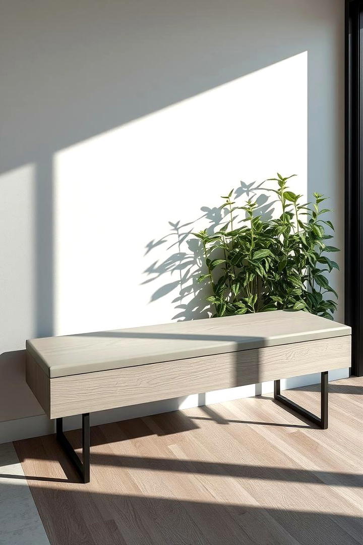 Minimalist Painted Bench Simplicity - 30 Painted Furniture Ideas