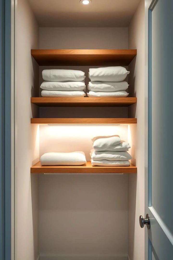 Minimalist Shelf Design - 30 Linen Closet Organization Ideas