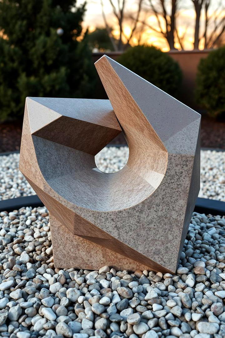 Minimalist Stone Sculpture - 30 Stone Garden Ideas