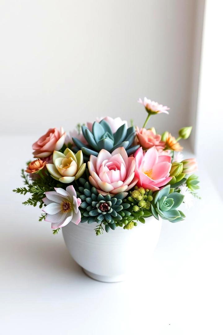 Minimalist Succulent Centerpiece - 21 Flower Centerpiece Ideas