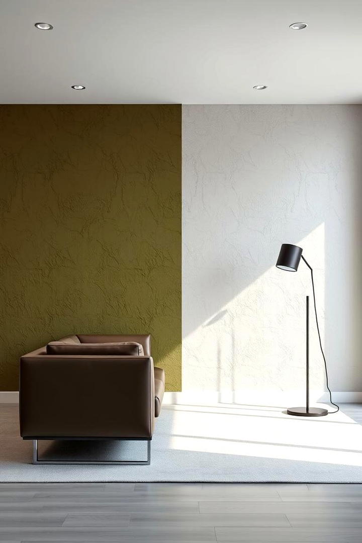 Minimalist Textured Green Wall - 21 Green Accent Wall Ideas