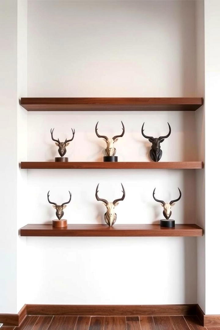 Minimalist Trophy Displays - 30 Hunting Trophy Room Ideas