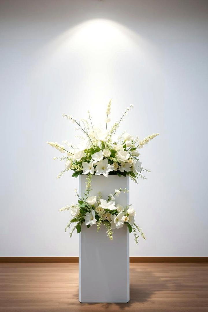 Minimalist White Column - 30 Tall Wedding Centerpiece Ideas