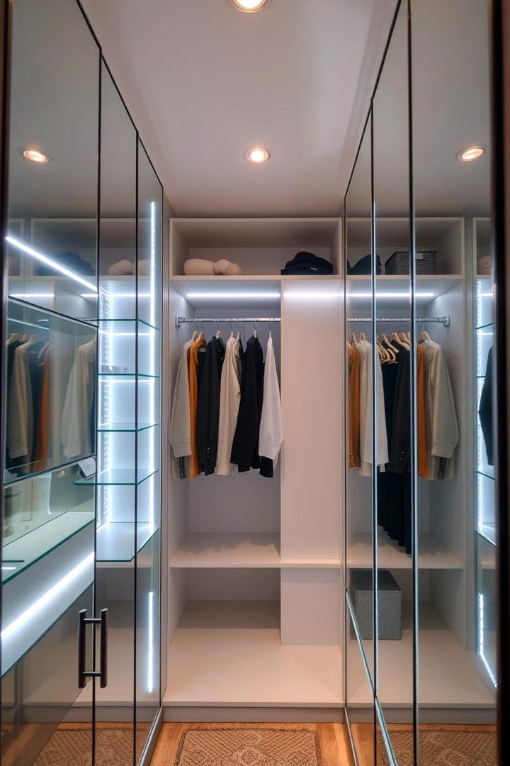 Mirror and Lighting Integration - 21 Closet Ideas