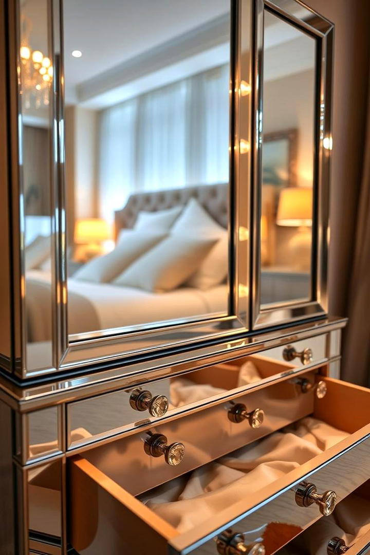 Mirrored Jewelry Cabinet - 30 Jewelry Storage Ideastxt