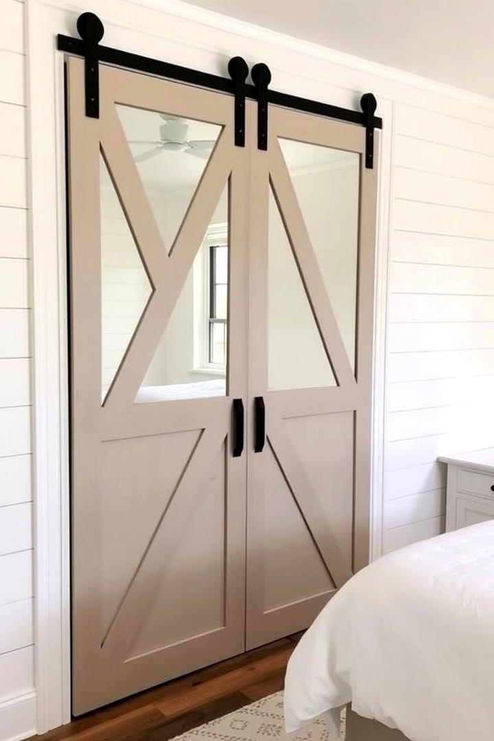 Mirrored Sliding Barn Door - 30 closet door ideas