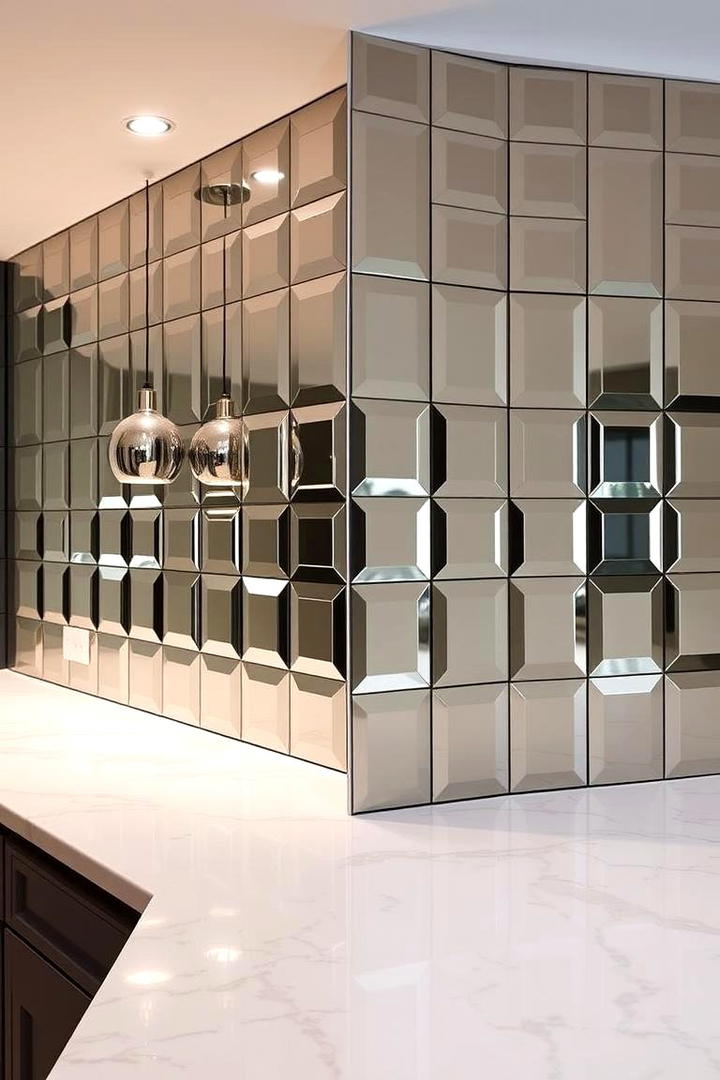 Mirrored Splashback - 30 Kitchen Splashback Ideas