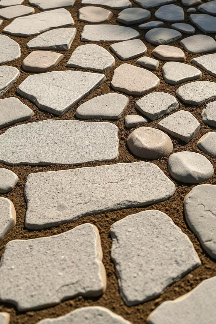 Mixed Stone Mosaic Walkway - 30 Flagstone Walkway Ideas