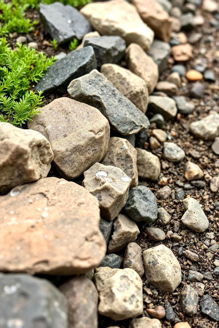 Mixed Texture Stone Edging - 30 Stone Garden Edging Ideas