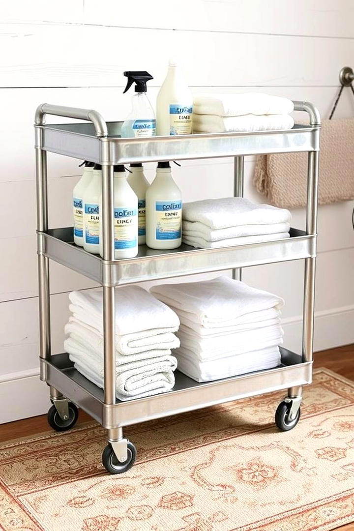 Mobile Laundry Trolleys - 21 Laundry Room Storage Ideas