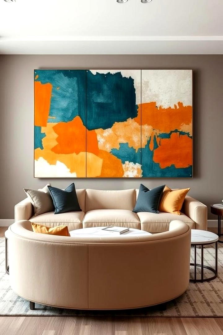 Modern Abstract Art - 30 living room wall decor ideas