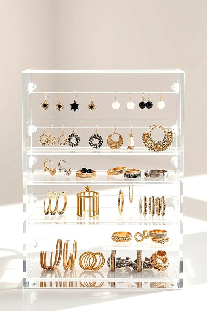 Modern Acrylic Jewelry Organizer - 30 Jewelry Storage Ideastxt