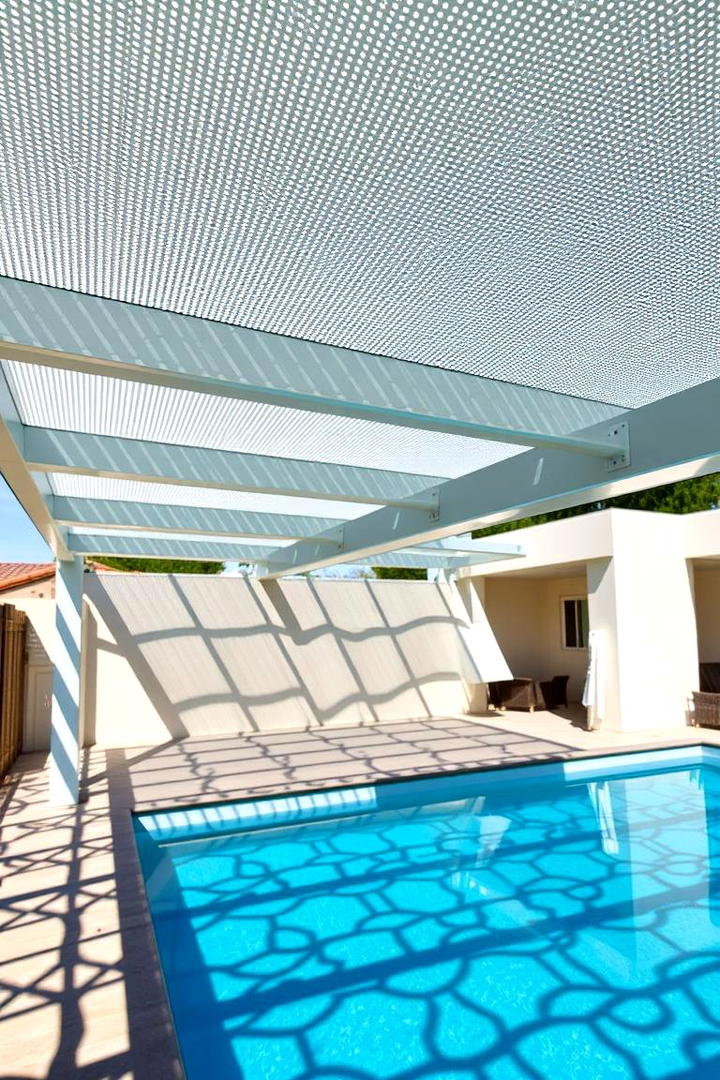 Modern Aluminum Canopy for Contemporary Flair - 30 Pool Shade Ideas