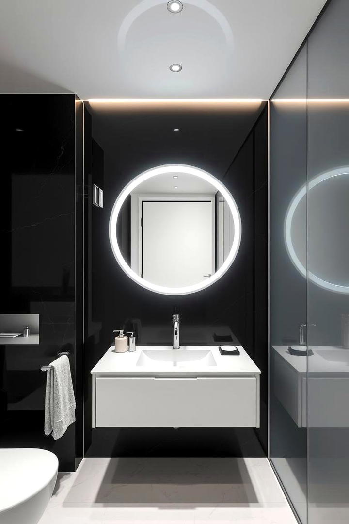 Modern Black and White Flair - 21 Black and White Bathroom Ideas