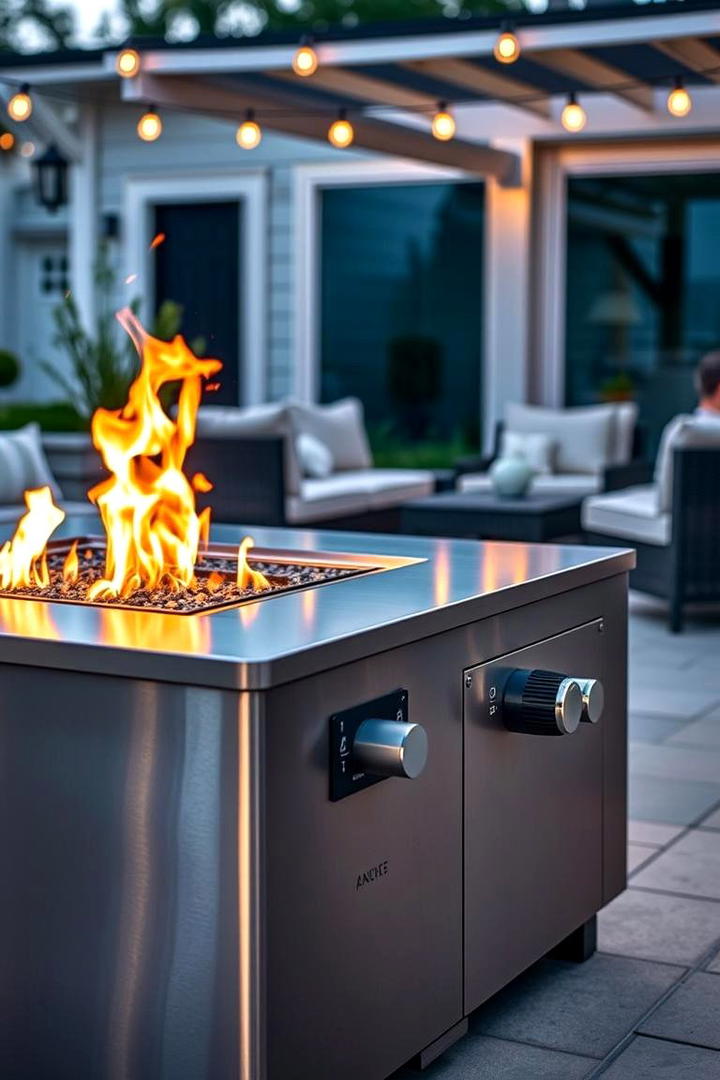 Modern Dual Fuel System - 21 Fire Pit Ideas