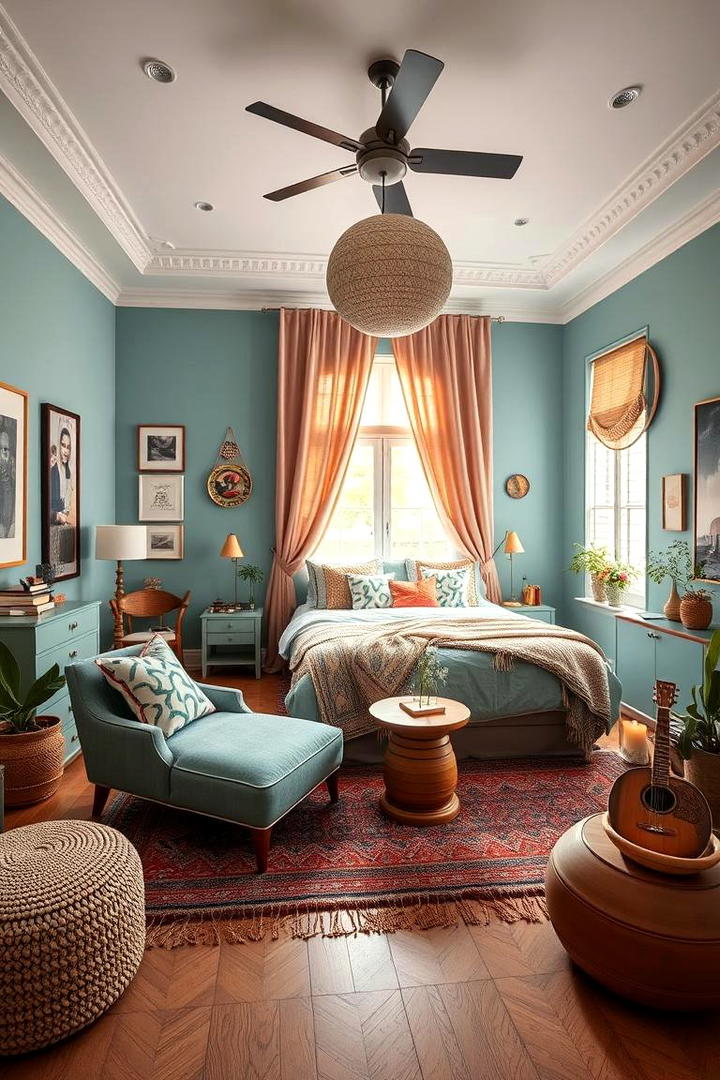 Modern Eclectic Fusion - 30 Duck Egg Blue Bedroom Ideas