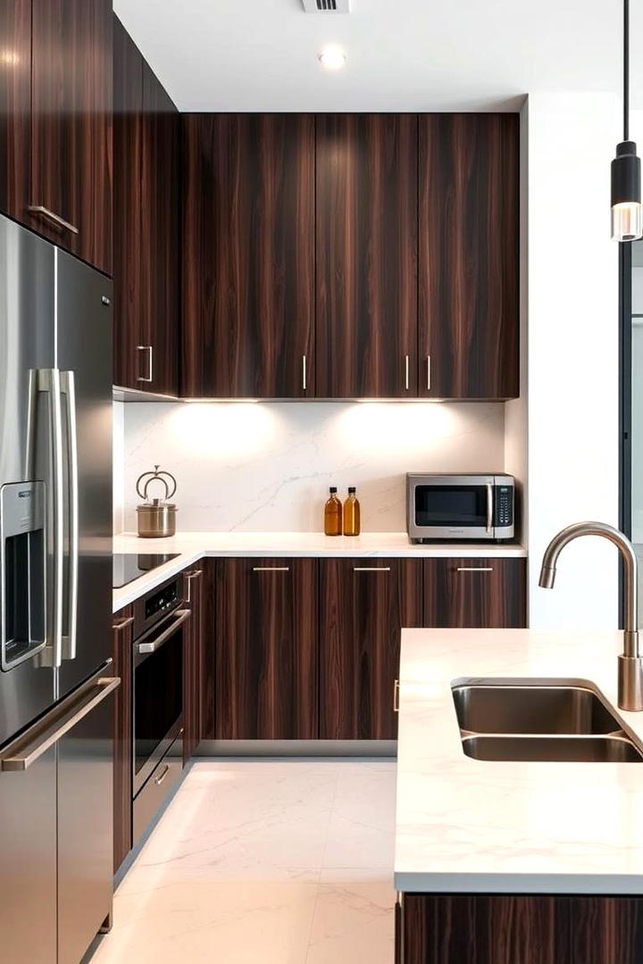 Modern Elegance - 30 Dark Wood Kitchen Cabinets