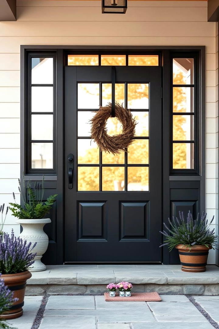 Modern Farmhouse Black Door - 21 Black Front Door Ideas