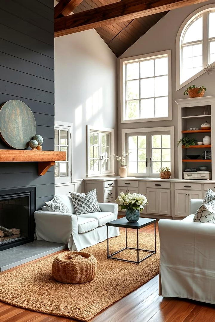 Modern Farmhouse Twist - 21 Black Shiplap Fireplace Ideas