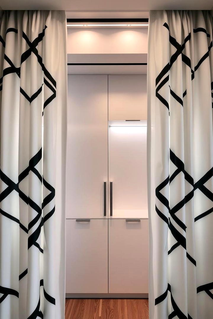 Modern Geometric Design - 30 closet curtain ideas