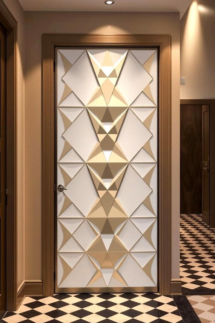 Modern Geometric Pattern Door - 30 closet door ideas