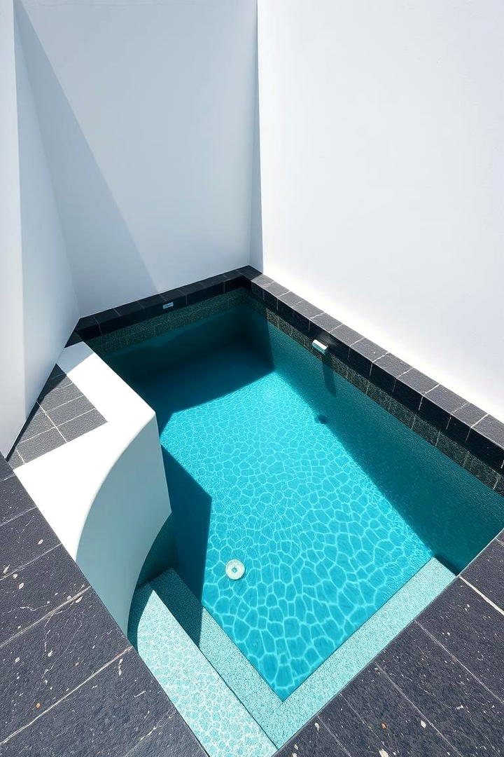 Modern Geometric Pool - 30 Small Pool Ideas