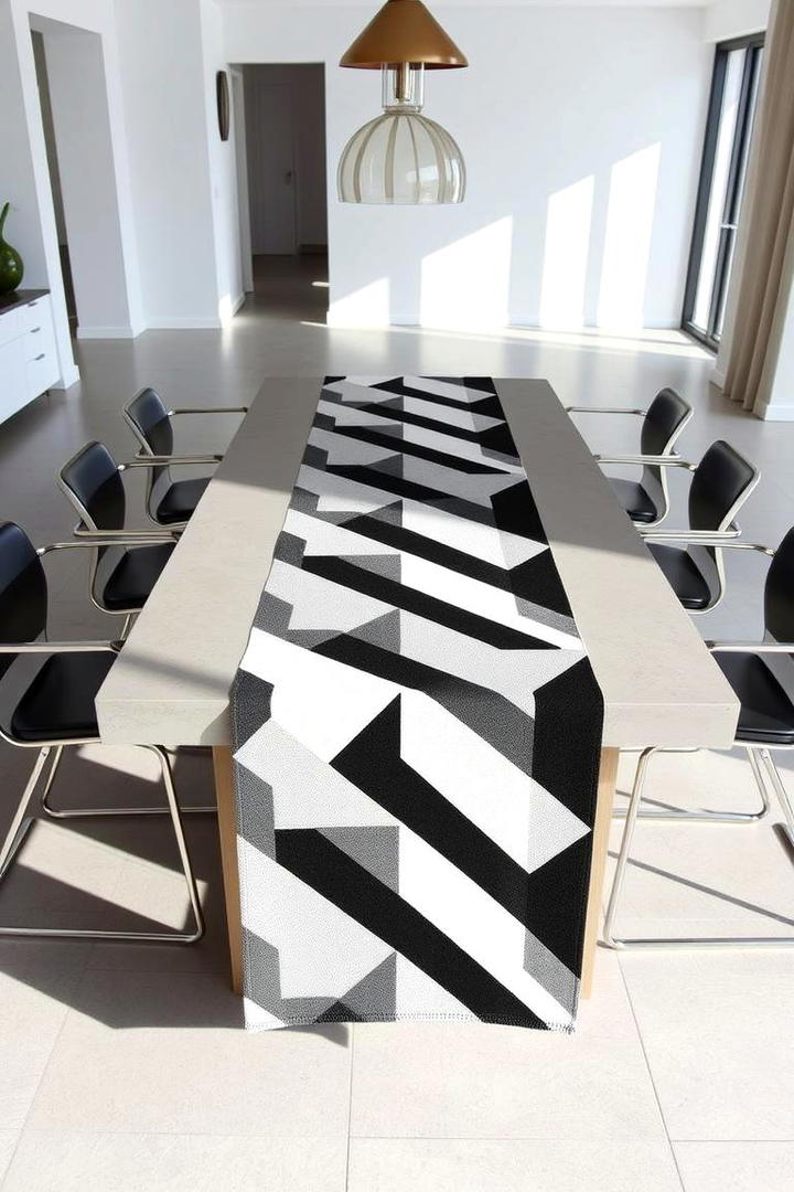 Modern Geometric Table Runner - 21 Table Runner Ideas