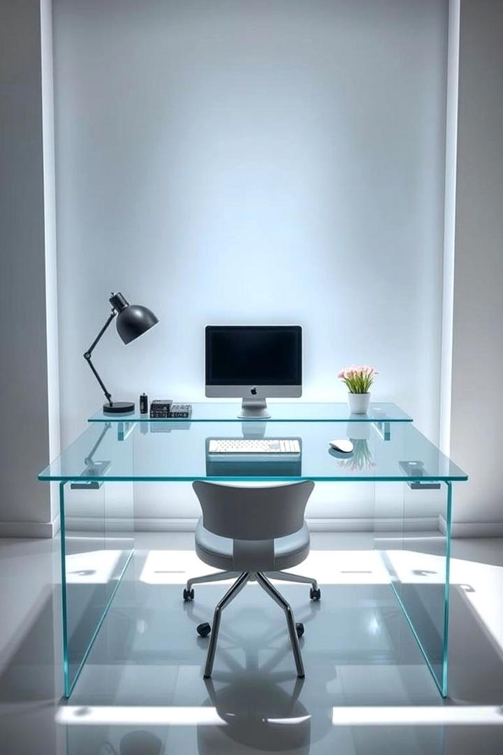 Modern Glass Desk - 21 Desk Ideas