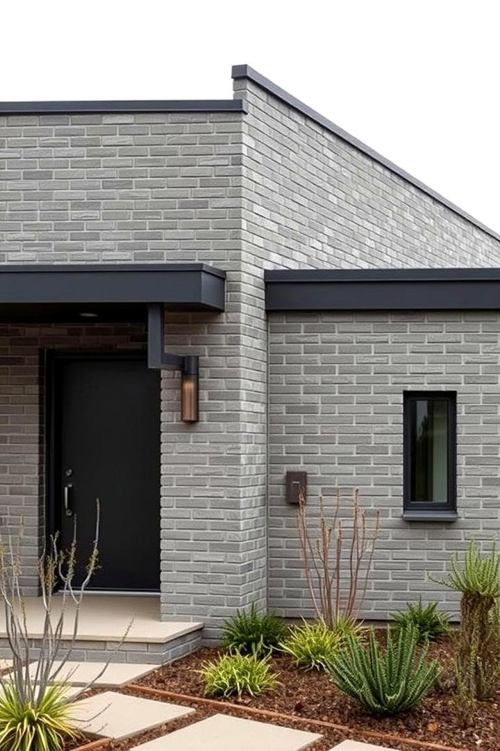 Modern Gray Minimalism - 30 Exterior Brick Paint Color Ideas