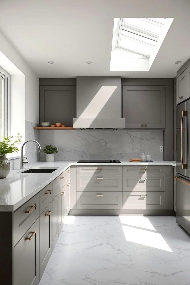 Modern Gray Sophistication - 21 Kitchen Cabinet Color Ideas