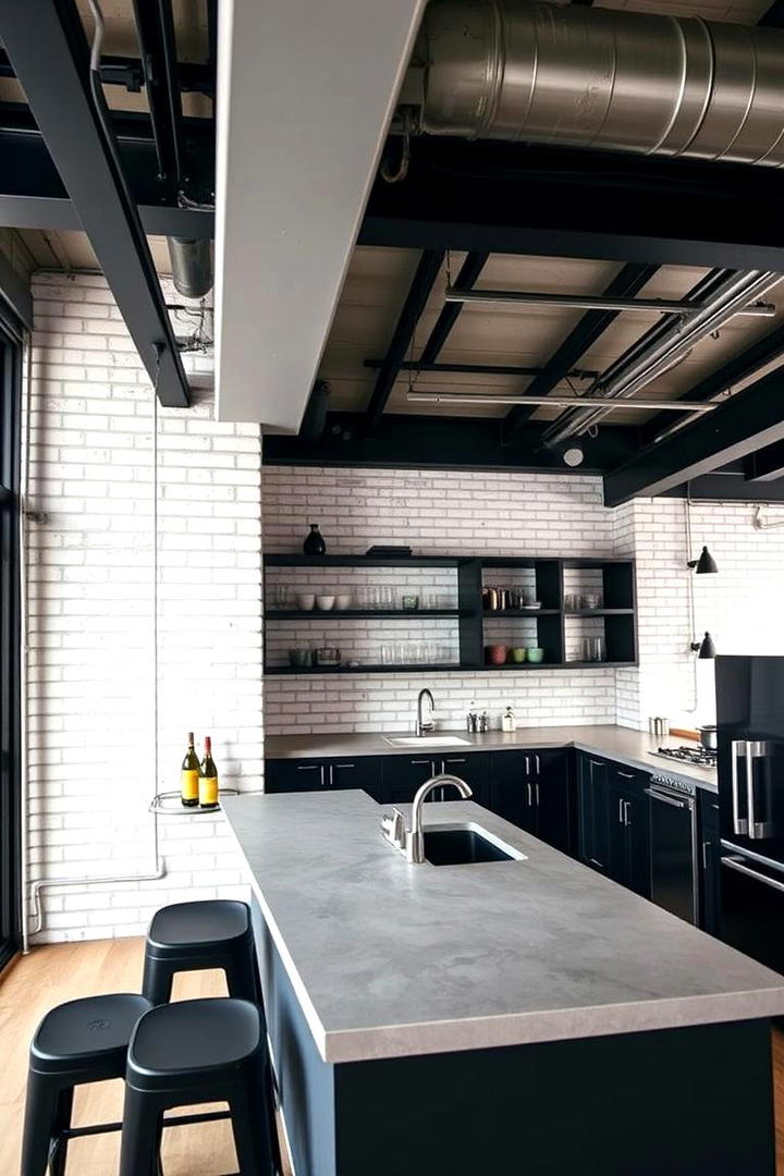 Modern Industrial Mix - 21 Black and White Kitchen Ideas