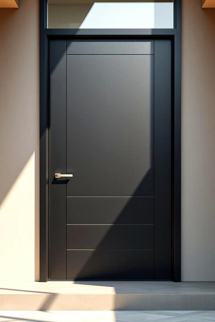 Modern Matte Black Elegance - 21 Black Front Door Ideas