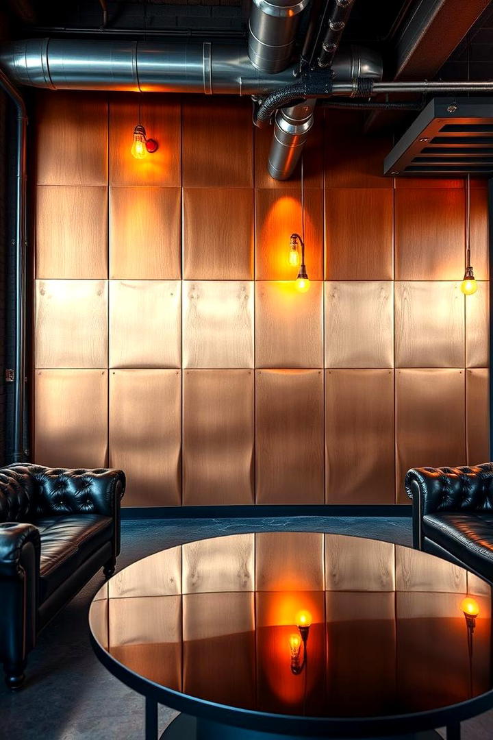 Modern Metallic Finishes - 21 Half Wall Paneling Ideas