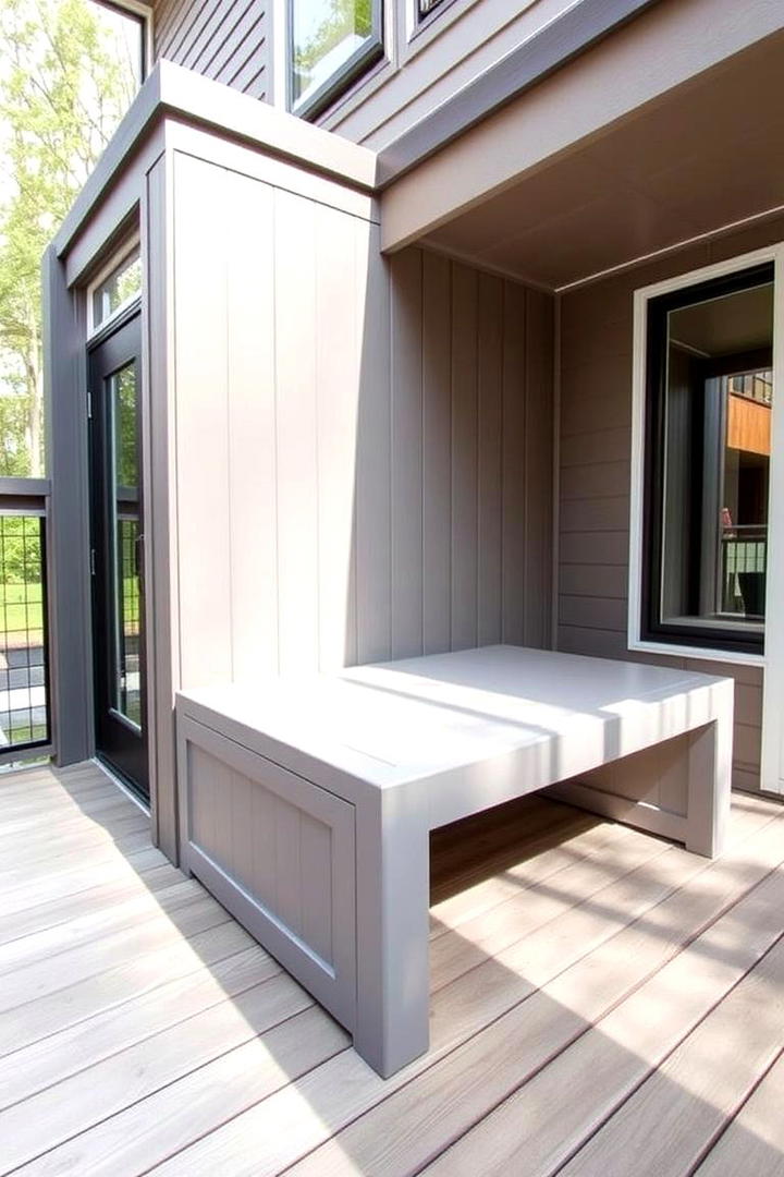 Modern Minimalist Bench Design - 30 Built-in Deck Bench Ideas and Designs