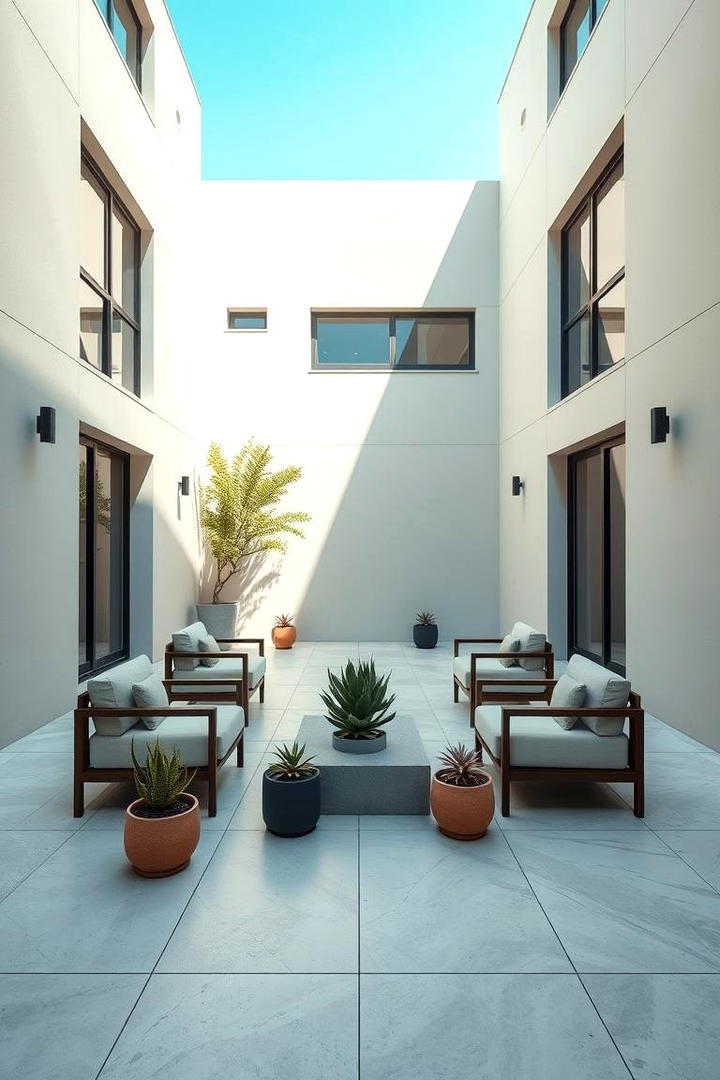 Modern Minimalist Courtyard - 21 Courtyard Ideas