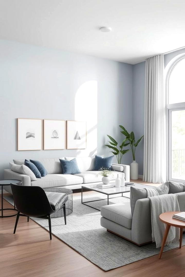 Modern Minimalist Crisp Blue gray Spaces - 21 Blue-gray Paint Colors