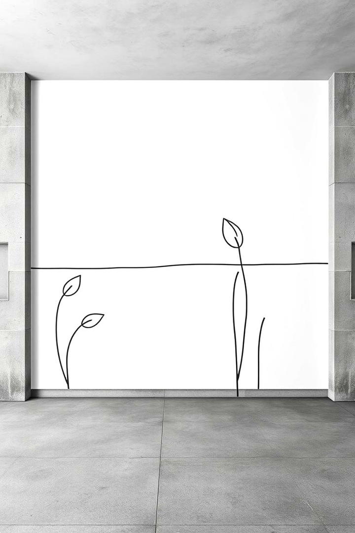 Modern Minimalist Garden Mural - 21 Garden Mural Ideas