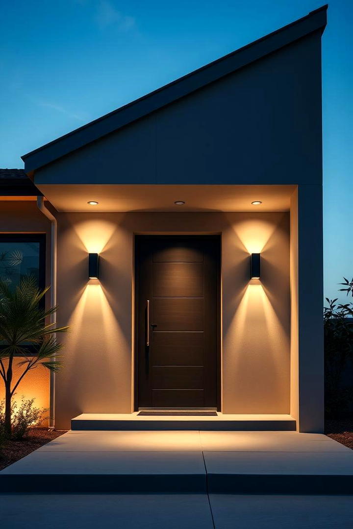 Modern Minimalist Glow - 30 Front Porch Lighting Ideas