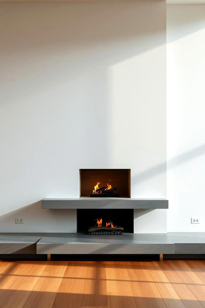 Modern Minimalist Hearth Design - 30 Fireplace Hearth Ideas