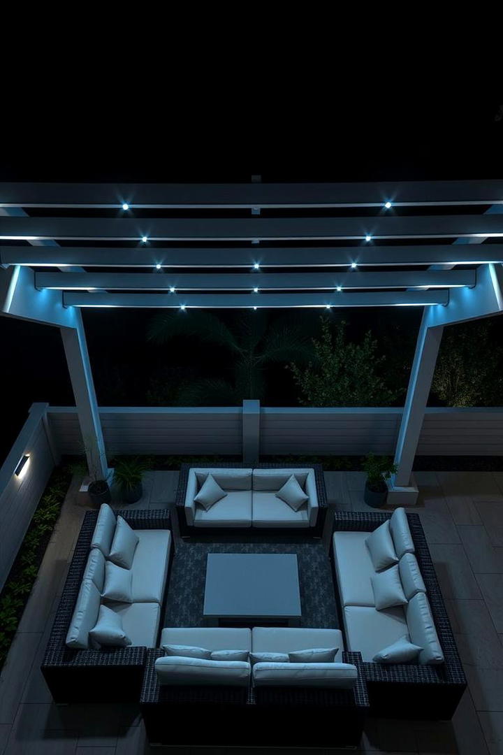 Modern Minimalist LED Setup - 21 Patio String Light Ideas